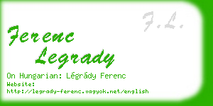 ferenc legrady business card